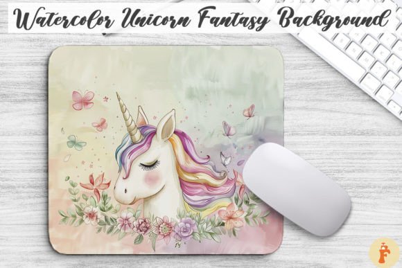 Download Watercolor Unicorn Fantasy Background - Watercolor Collection