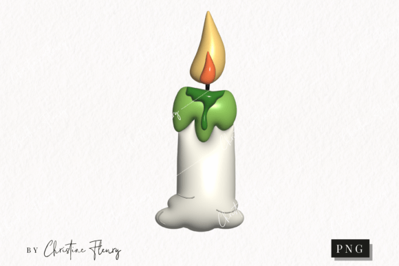 Download 3D Inflated Candle Clipart | Halloween - Candle clipart Collection