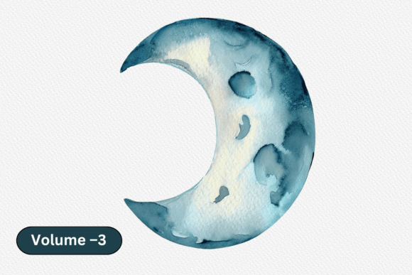 Download Watercolor Moon Phases, Moon Clipart - Watercolor Collection