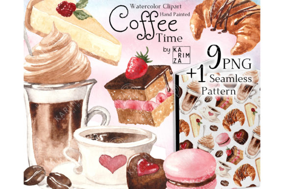 Download Watercolor Coffee Clipart for Cafe Menu - Watercolor Collection