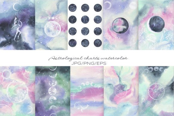 Download Astrological Charts Watercolor - Watercolor Collection
