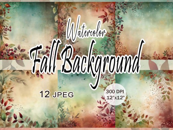 Download Watercolor Autumn Background Bundle - Background bundle Collection