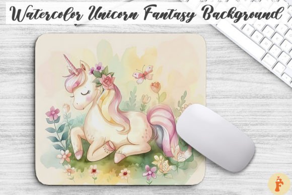 Download Watercolor Unicorn Fantasy Background - Watercolor Collection