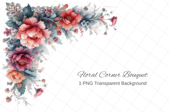 Download Watercolor Floral Corner Border PNG - Watercolor Collection