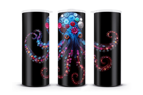 Download Crystal Octopus 20oz Skinny Tumbler PNG - Crystal Collection