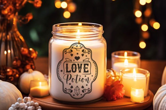 Download Love Potion Label with Crystal - Crystal Collection