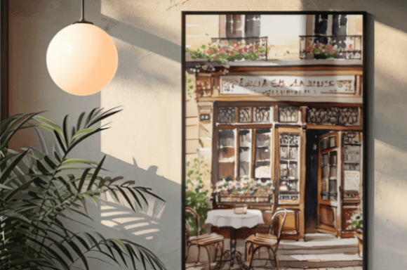 Download Watercolor European Café Facades Collect - Watercolor Collection
