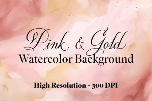 Download Pink &amp; Gold Watercolor Background - Watercolor Collection