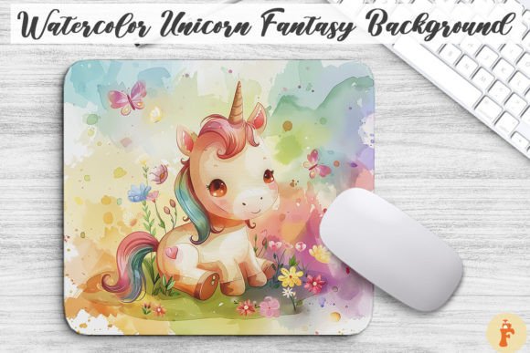 Download Watercolor Unicorn Fantasy Background - Watercolor Collection