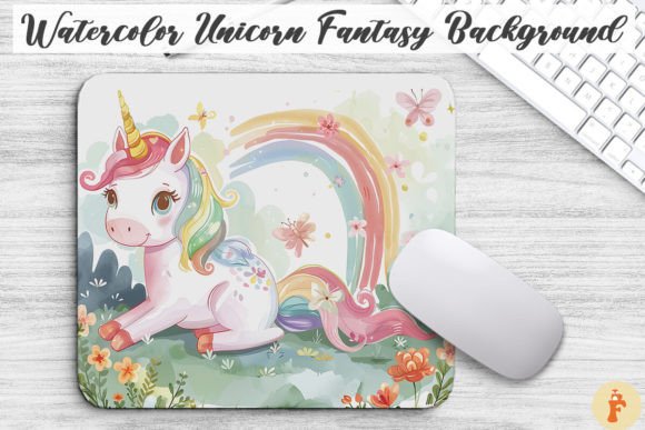 Download Watercolor Unicorn Fantasy Background - Watercolor Collection
