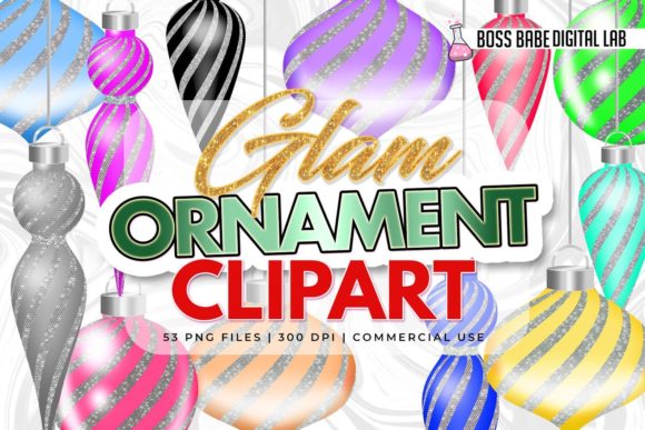 Download Glam Diamond Christmas Ornament Clipart - Ornament clipart Collection