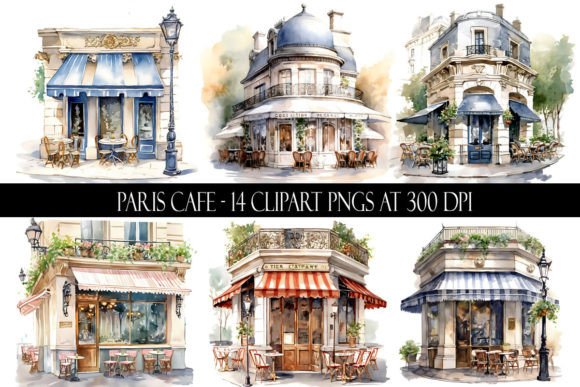 Download Watercolor Paris Cafe Clipart - Watercolor Collection
