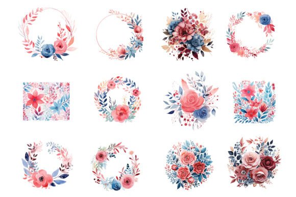 Download Watercolor Vector Floral Bundle Download - Watercolor Collection