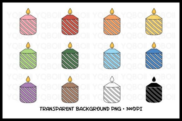 Download Candle Clipart 12 Colors PNG - Candle clipart Collection