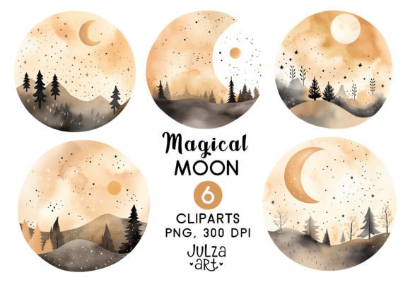 Download Moon PNG, Watercolor Moon Clipart - Moon png Collection