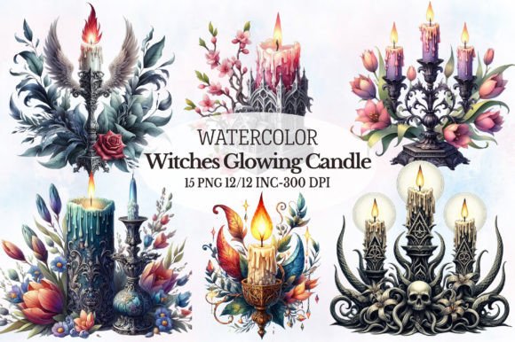 Download Witches Glowing Candle Clipart - Candle clipart Collection