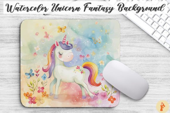 Download Watercolor Unicorn Fantasy Background - Watercolor Collection