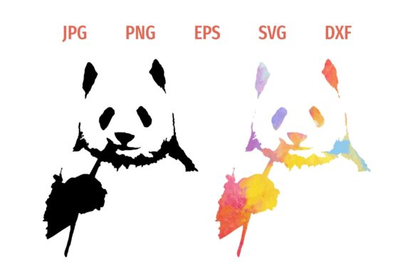 Download Watercolor Panda Pattern Silhouette - Watercolor Collection