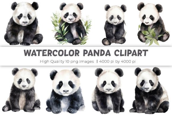 Download Watercolor Panda Clipart - Watercolor Collection