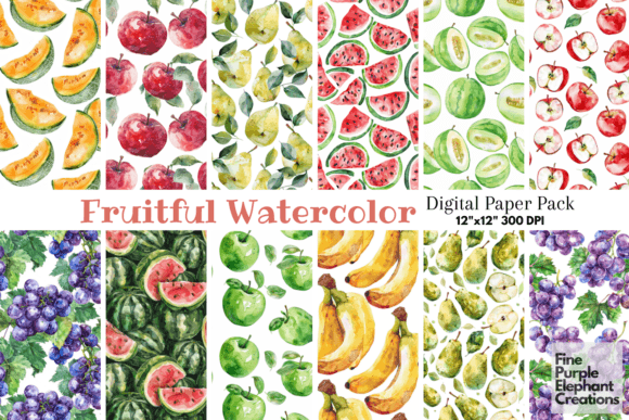 Download Fruit Pattern Watercolor Summer Foodie - Watercolor Collection