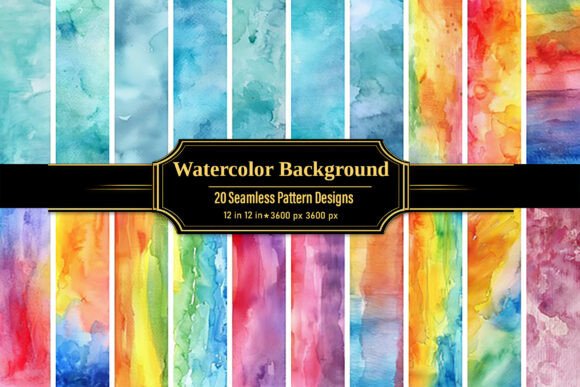Download Dreamy Rainbow Watercolor Background Set - Dreamy Collection