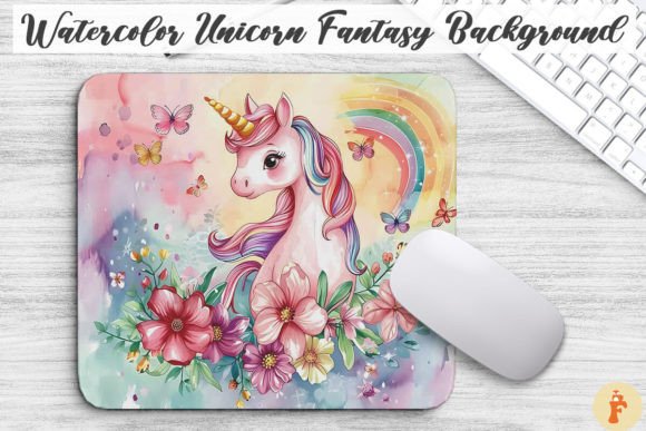 Download Watercolor Unicorn Fantasy Background - Watercolor Collection