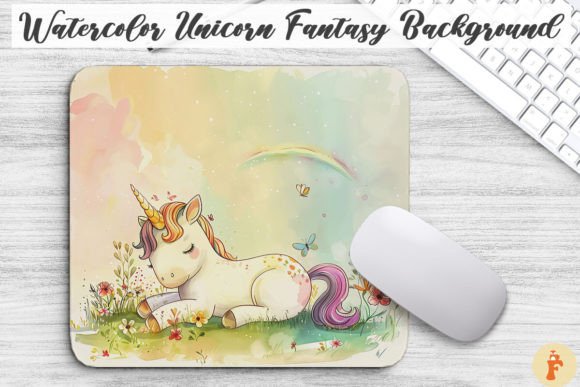 Download Watercolor Unicorn Fantasy Background - Watercolor Collection