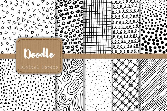Download Black and White Doodle Papers - Black and white doodle Collection